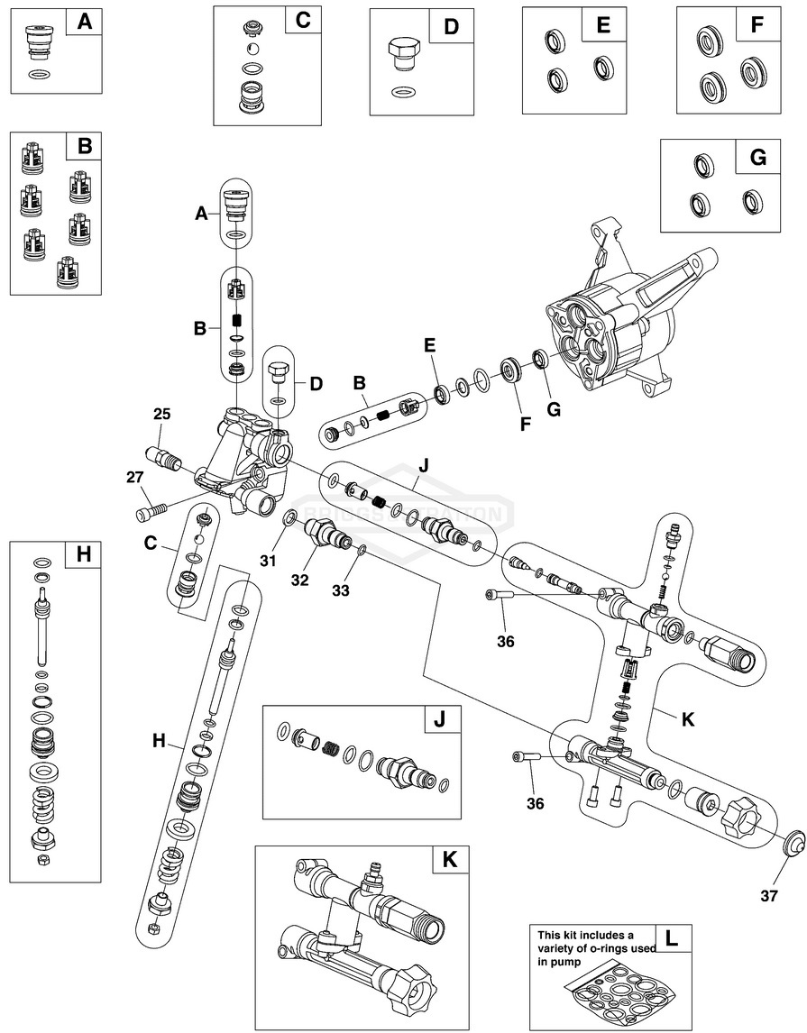 84005091 pump rebuild repair parts 